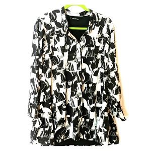 Eshakti All the Kitties  Peplum Tunic -size 1x